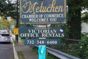 Metuchen NJ Tealed Sign